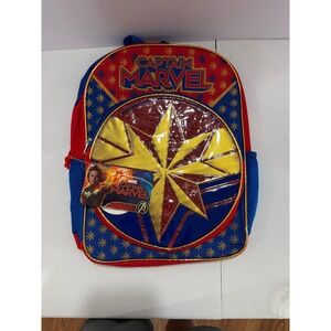 Marvel Captain Marvel Kids Backpack New With Tags Molded Front School Bag